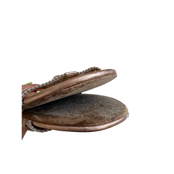 VIA SPIGA Rose Gold Leather Gladiator Sandals Size 10 - Picture 5 of 9